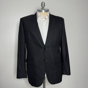 Indochino Blazer Sport Coat 44R Mens Gray Solid Wool‎